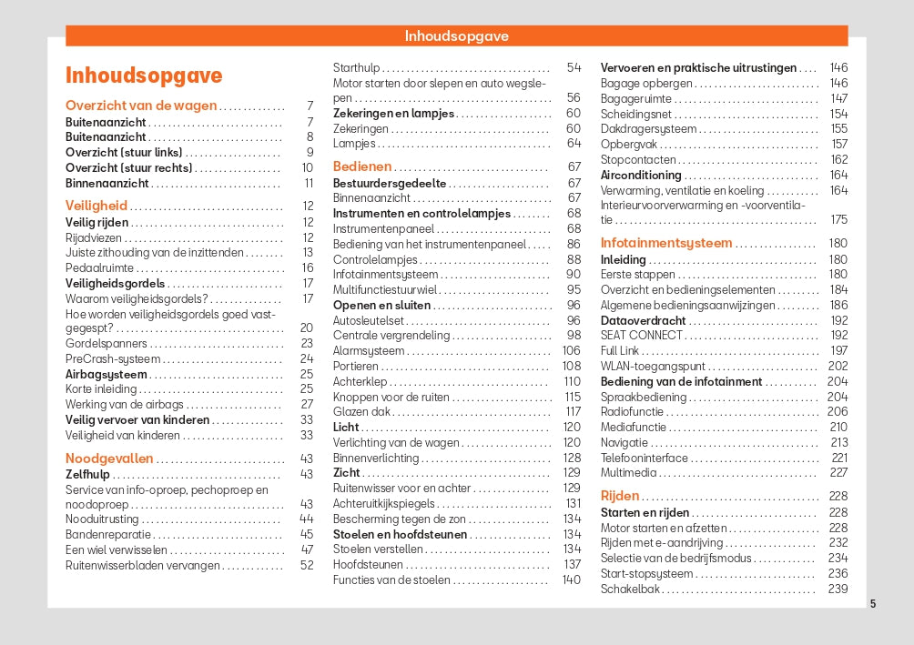 2022 Week 48 Seat Tarraco Owner's Manual | Dutch