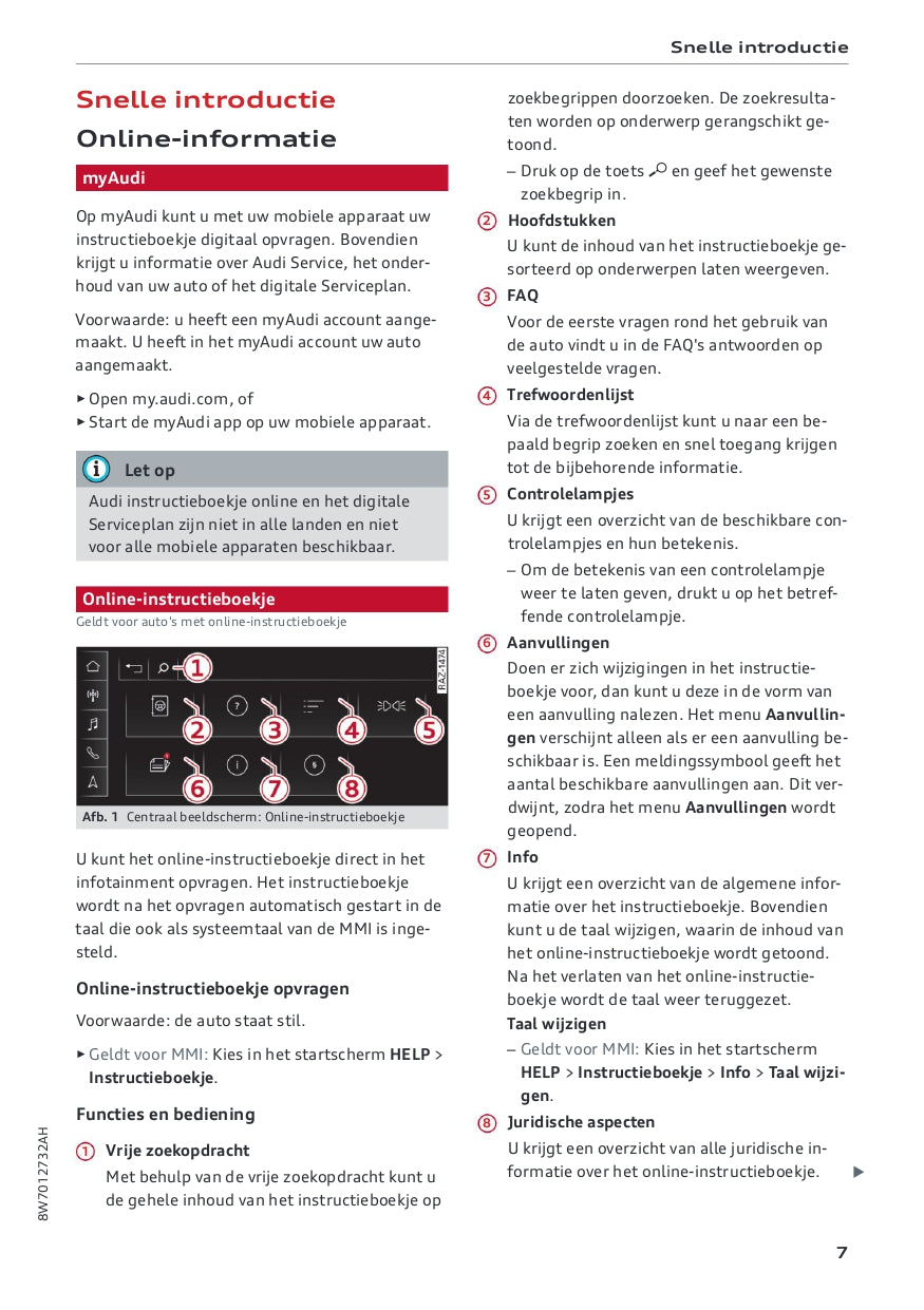 2022-2023 Audi A5 Owner's Manual | Dutch