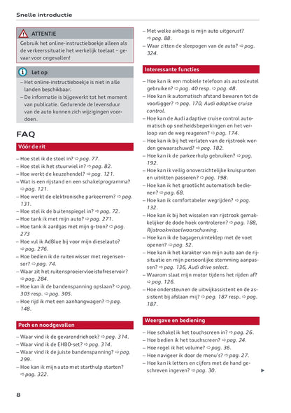 2022-2023 Audi A5 Owner's Manual | Dutch