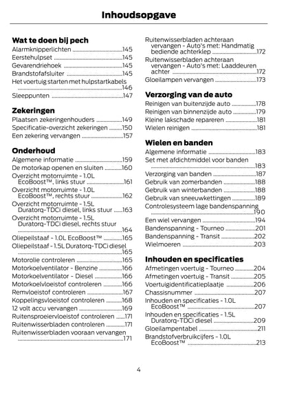 2021-2023 Ford Tourneo Courier/Transit Courier Owner's Manual | Dutch