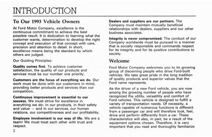 1993 Ford L-Series Owner's Manual | English