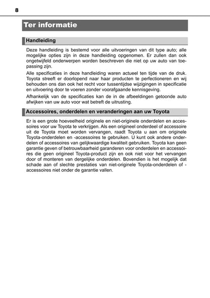 2018 Toyota Yaris Hybrid Bedienungsanleitung | Niederländisch