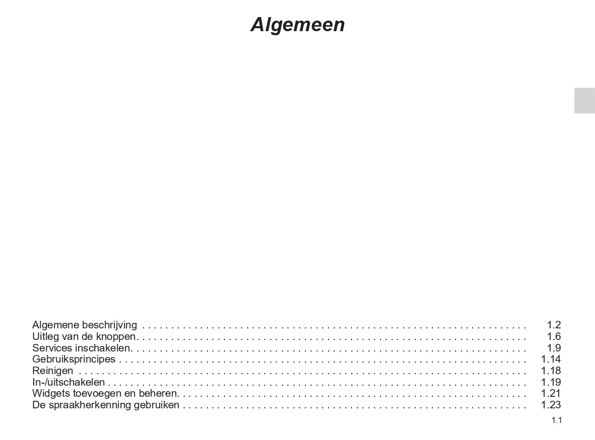 Renault OpenR Link User's Manual | Dutch