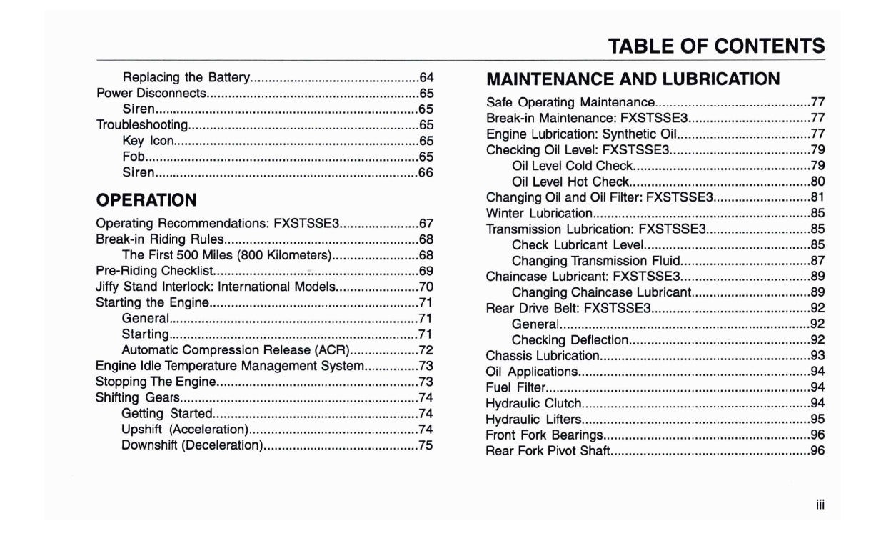 2009 Harley-Davidson FXSTSSE3 Owner's Manual | English