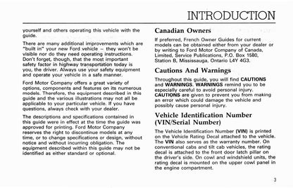 1993 Ford L-Series Owner's Manual | English