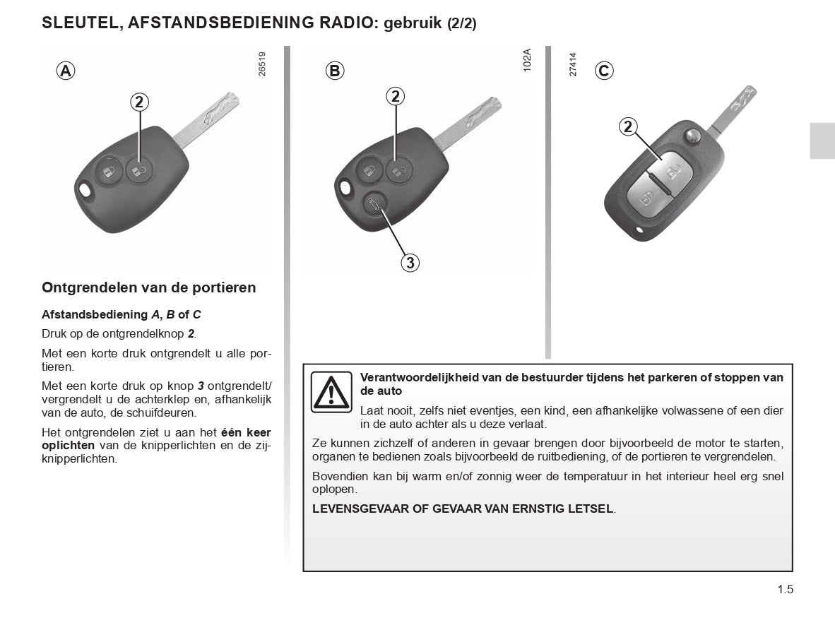 2018-2020 Renault Kangoo Gebruikershandleiding | Nederlands