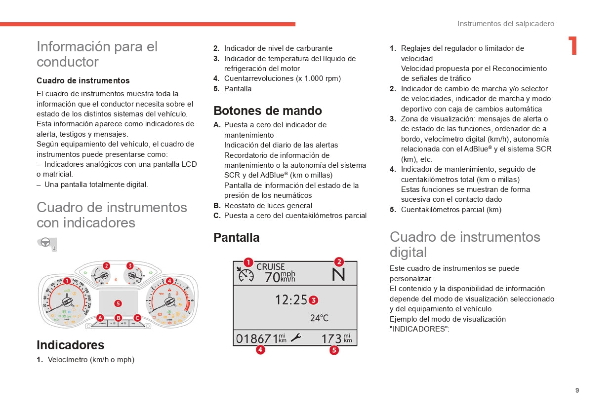 2022-2024 Citroën C5 Aircross Owner's Manual | Spanish