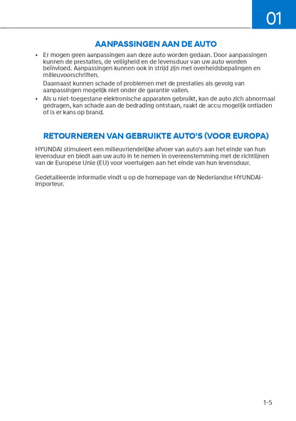 2021-2022 Hyundai Ioniq 5 Owner's Manual | Dutch