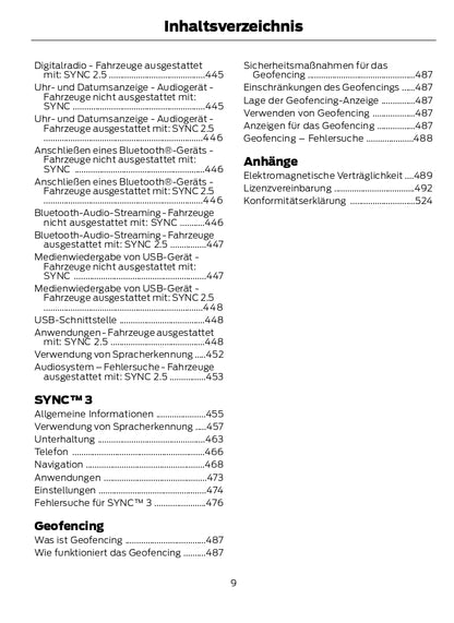 2021-2023 Ford Transit Custom Gebruikershandleiding | Duits