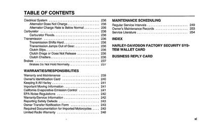 2004 Harley-Davidson Touring Bedienungsanleitung | Englisch