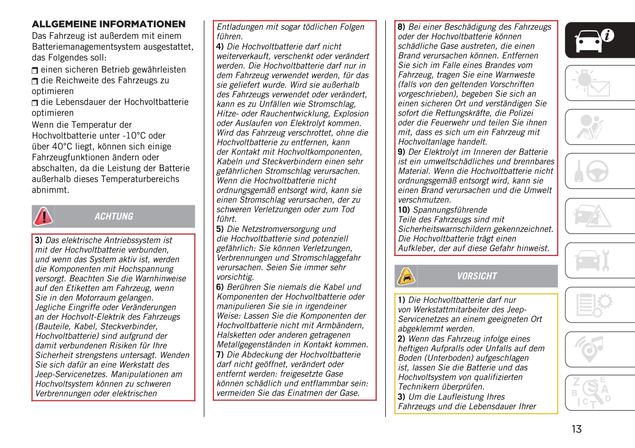 2023 Jeep Avenger Owner's Manual | German