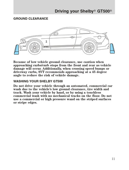 2011 Ford Shelby GT500 Gebruikershandleiding | Engels