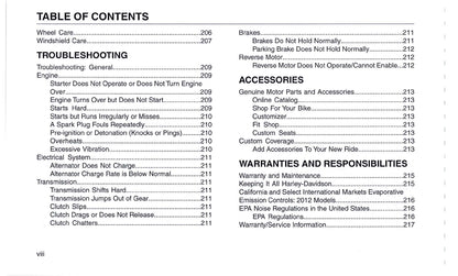 2012 Harley-Davidson Trike Owner's Manual | English