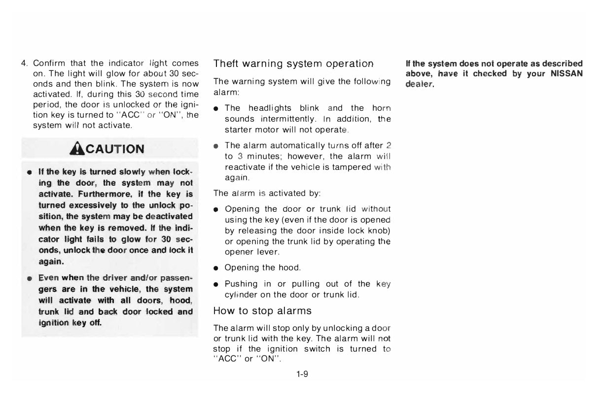 1996 Nissan 240SX Owner's Manual | English