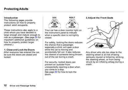 2001 Acura NSX Owner's Manual | English