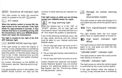 1995 Nissan 300ZX Owner's Manual | English