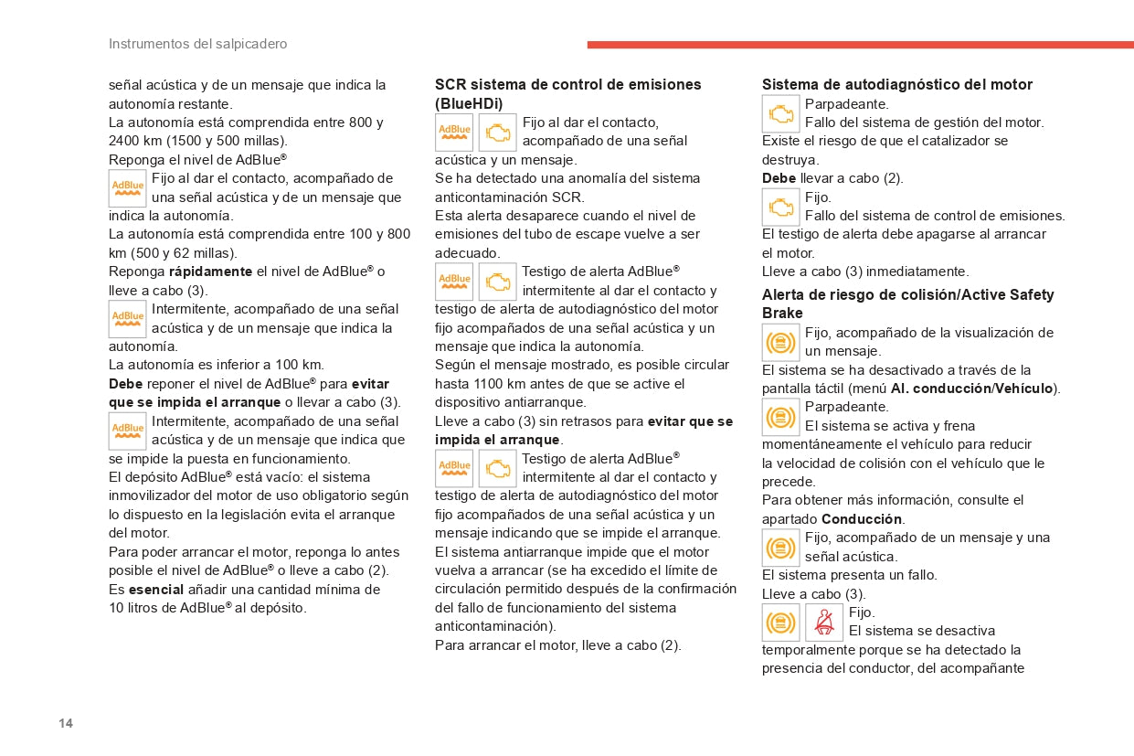 2022-2024 Citroën C5 Aircross Owner's Manual | Spanish