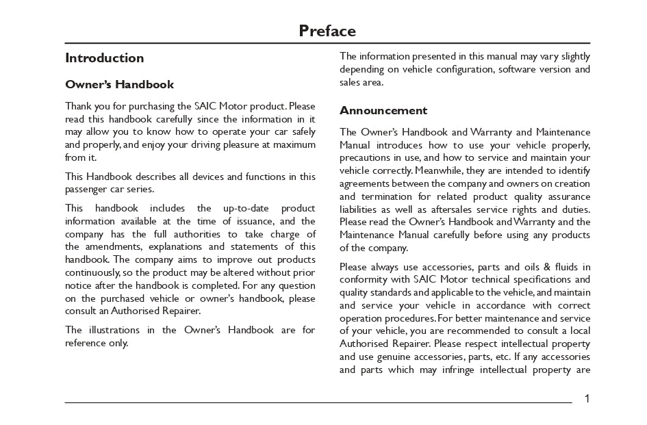 2023 MG HS Owner's Manual | English