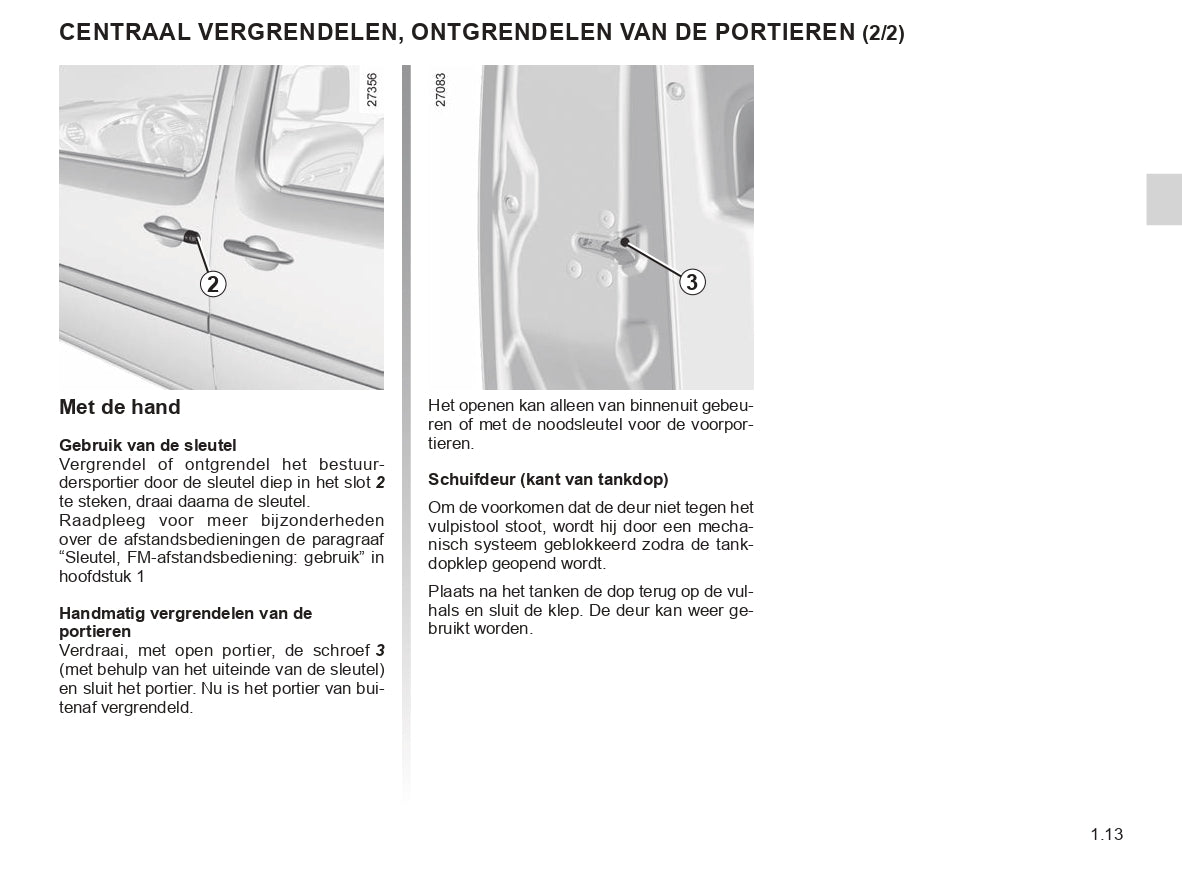 2018-2020 Renault Kangoo Owner's Manual | Dutch