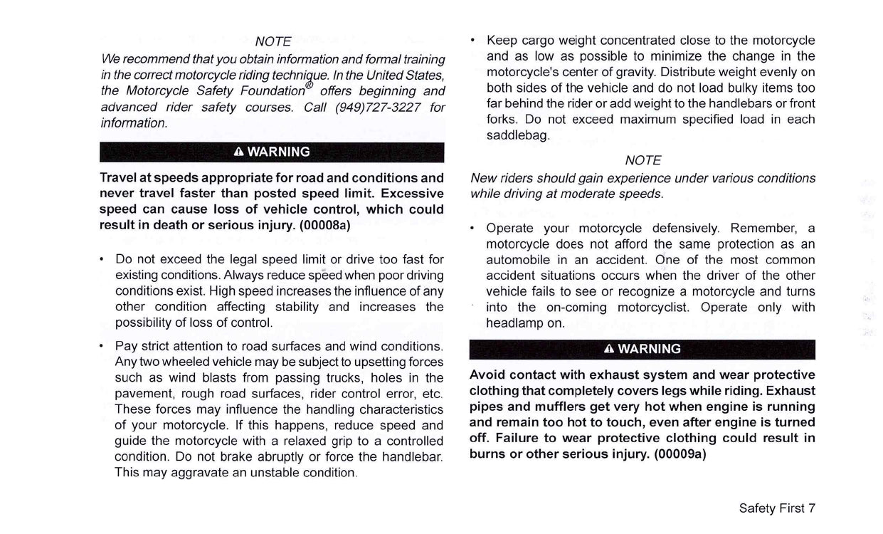 2008 Harley-Davidson FXSTSSE2  Owner's Manual | English