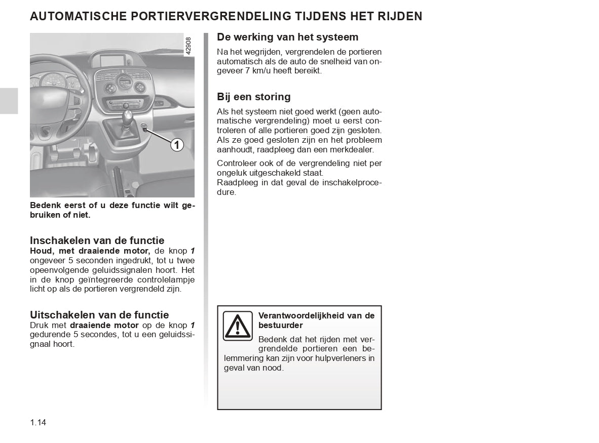 2018-2020 Renault Kangoo Bedienungsanleitung | Niederländisch