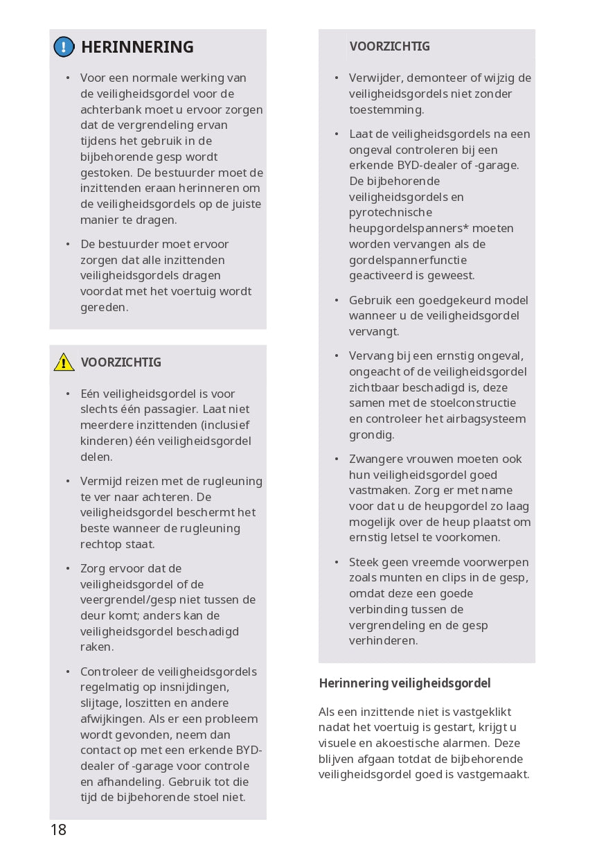 2023-2024 BYD Dolphin Owner's Manual | Dutch