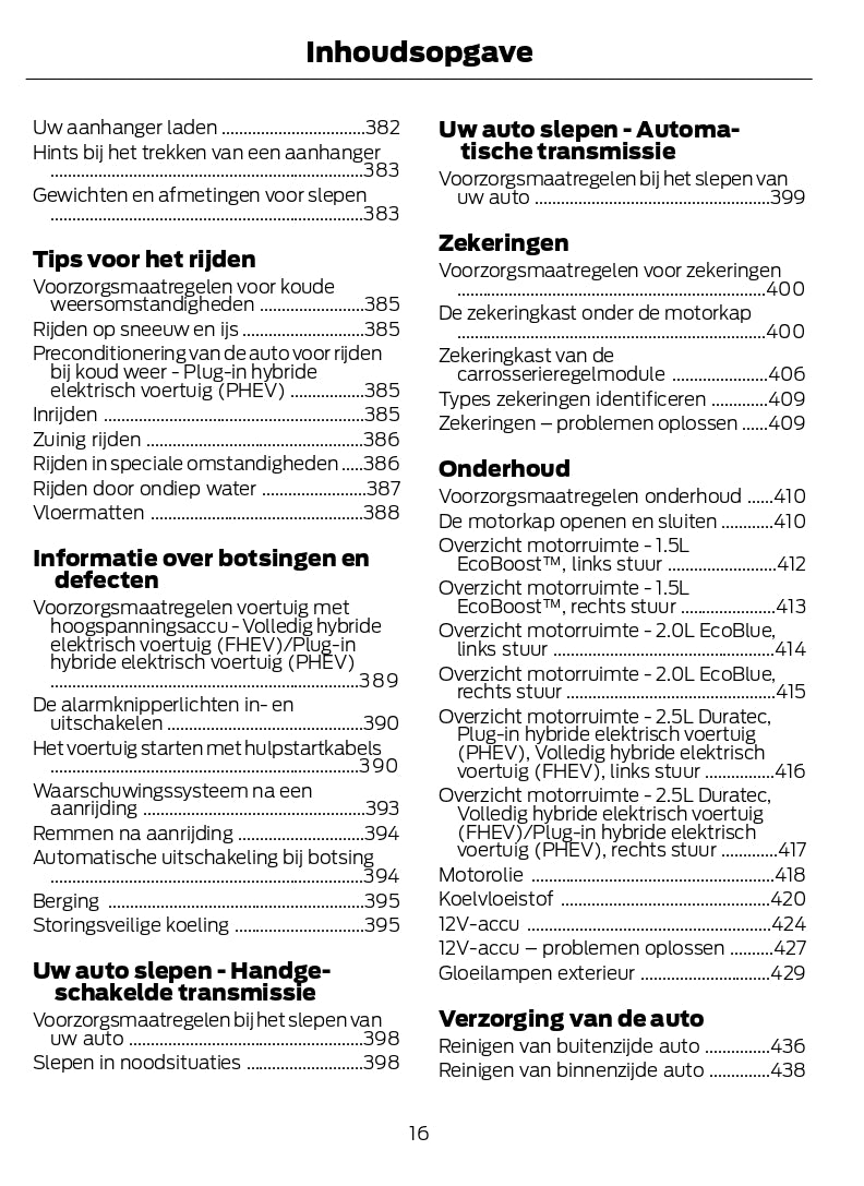 2022-2024 Ford Kuga Owner's Manual | Dutch