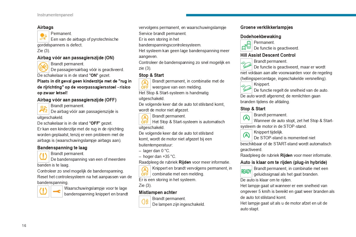 2022-2023 Peugeot 3008/5008/3008 Hybrid/3008 HYbrid4 Owner's Manual | Dutch