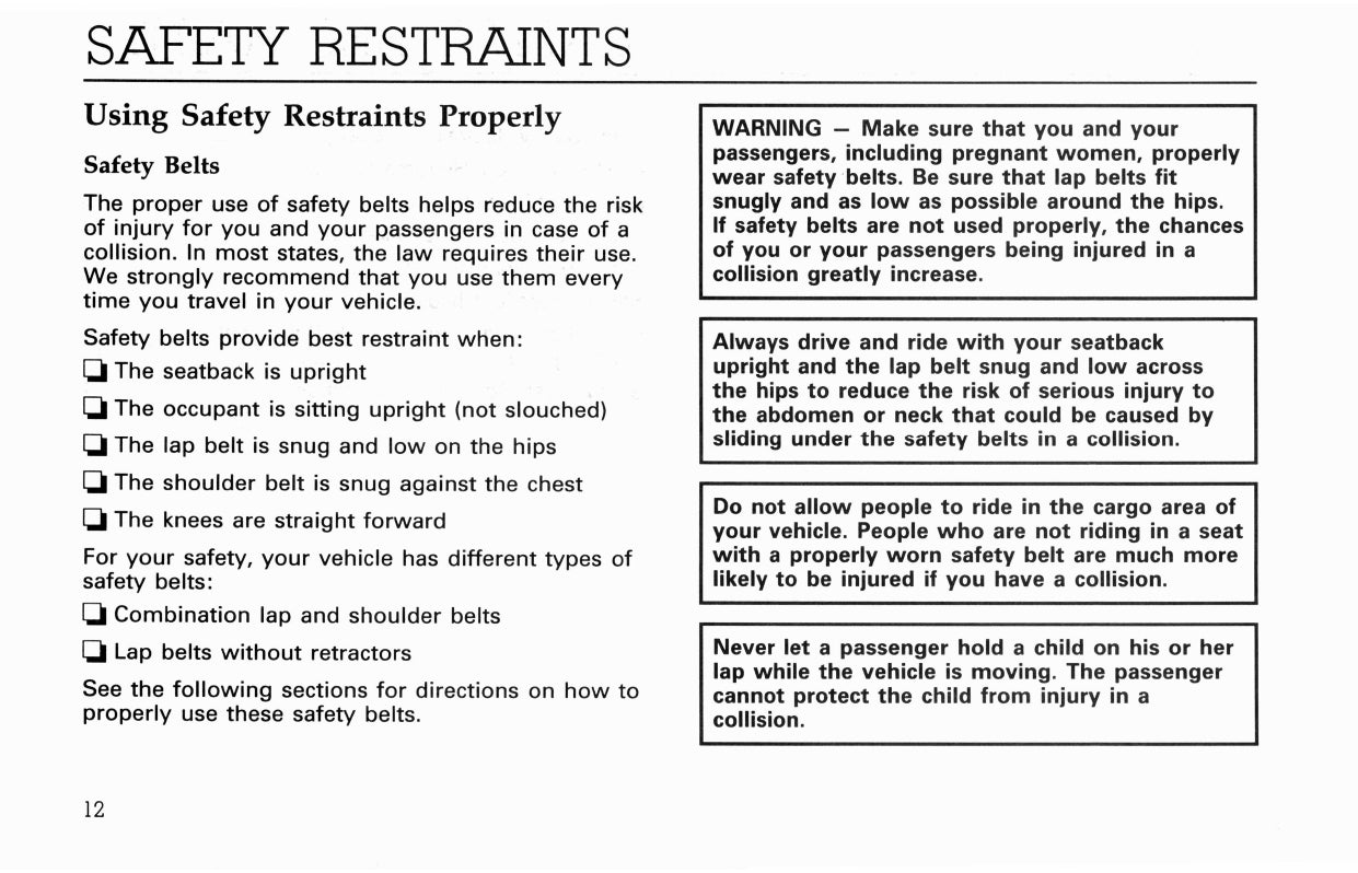 1993 Ford L-Series Owner's Manual | English