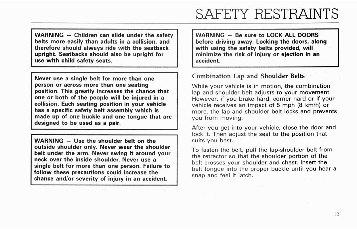 1993 Ford L-Series Owner's Manual | English