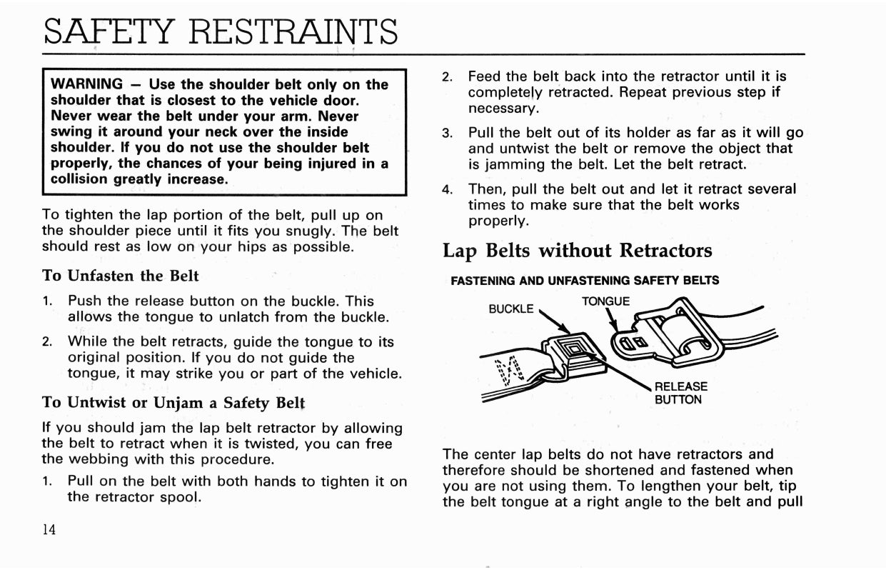 1993 Ford L-Series Owner's Manual | English