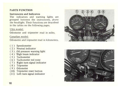 1982 Honda Nighthawk 650 Owner's Manual | English