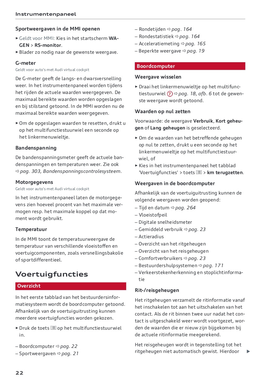 2022-2023 Audi A5 Owner's Manual | Dutch