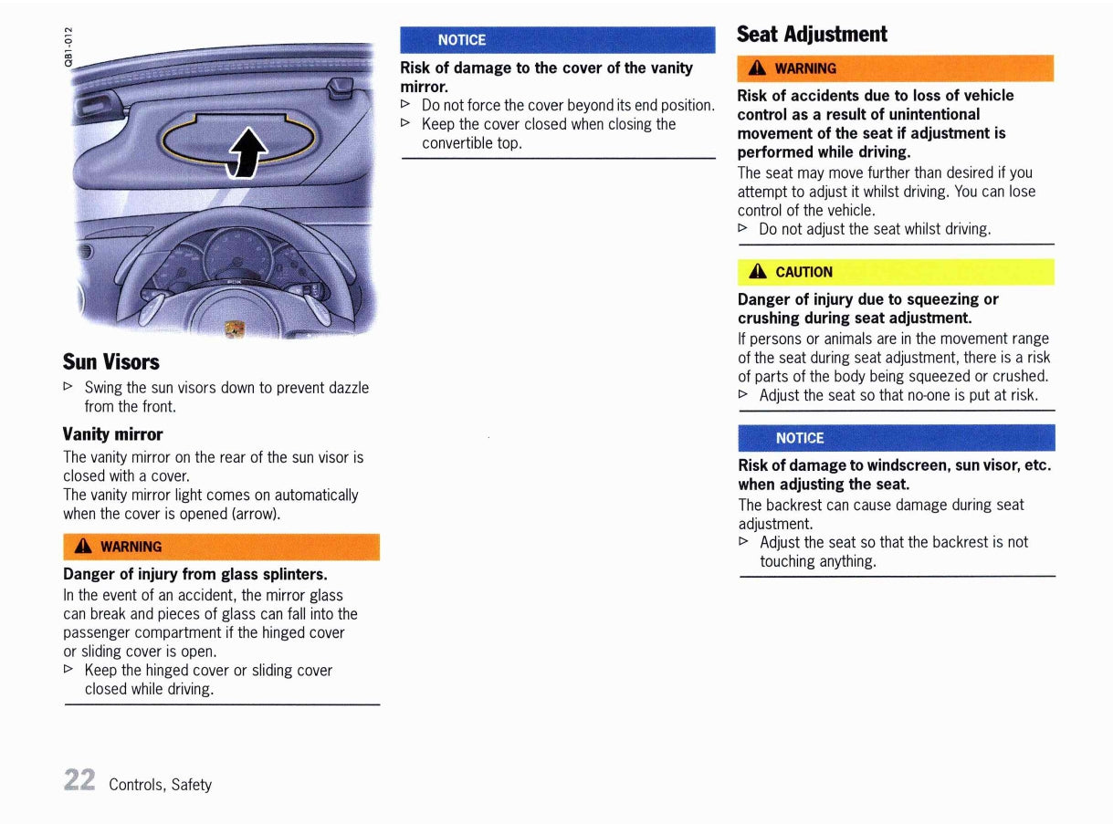 2011 Porsche Boxster/Boxster S/Boxster Spyder Owner's Manual | English