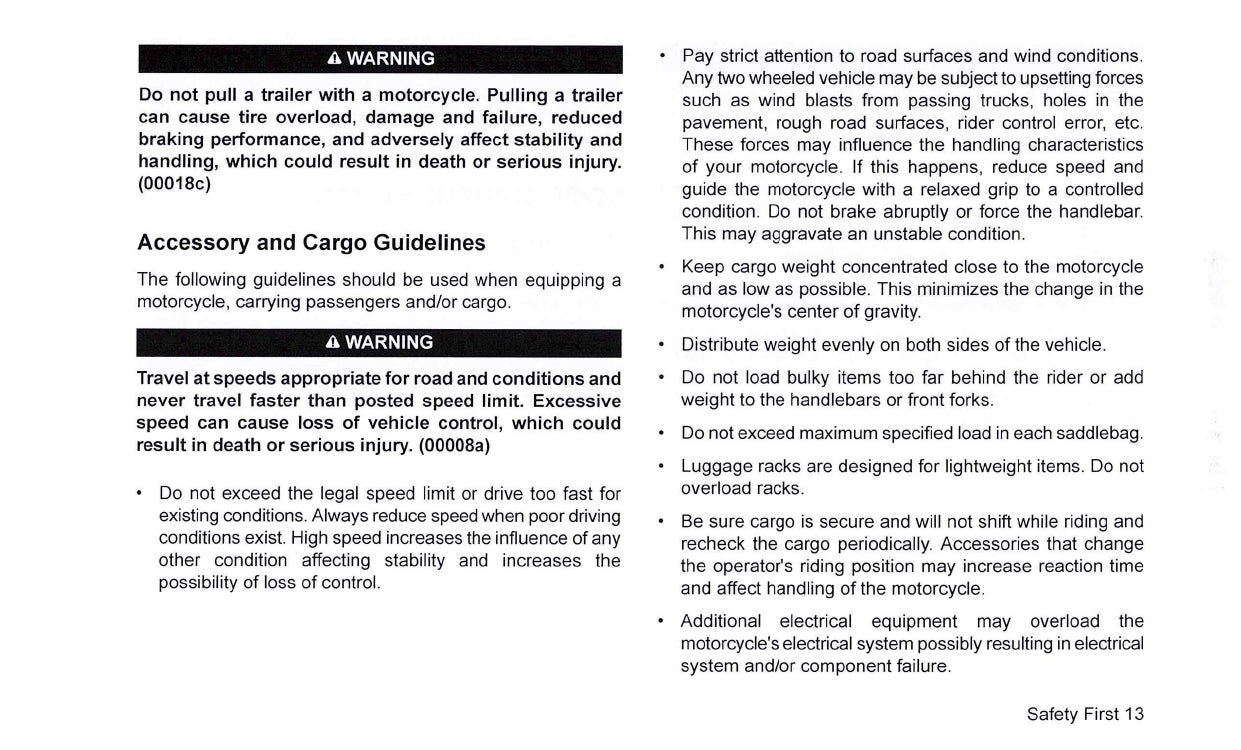 2008 Harley-Davidson FXSTSSE2  Owner's Manual | English