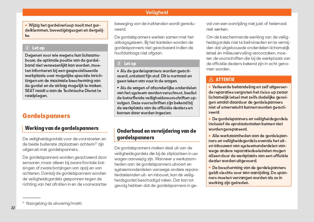 2022 Seat Arona Owner's Manual | Dutch
