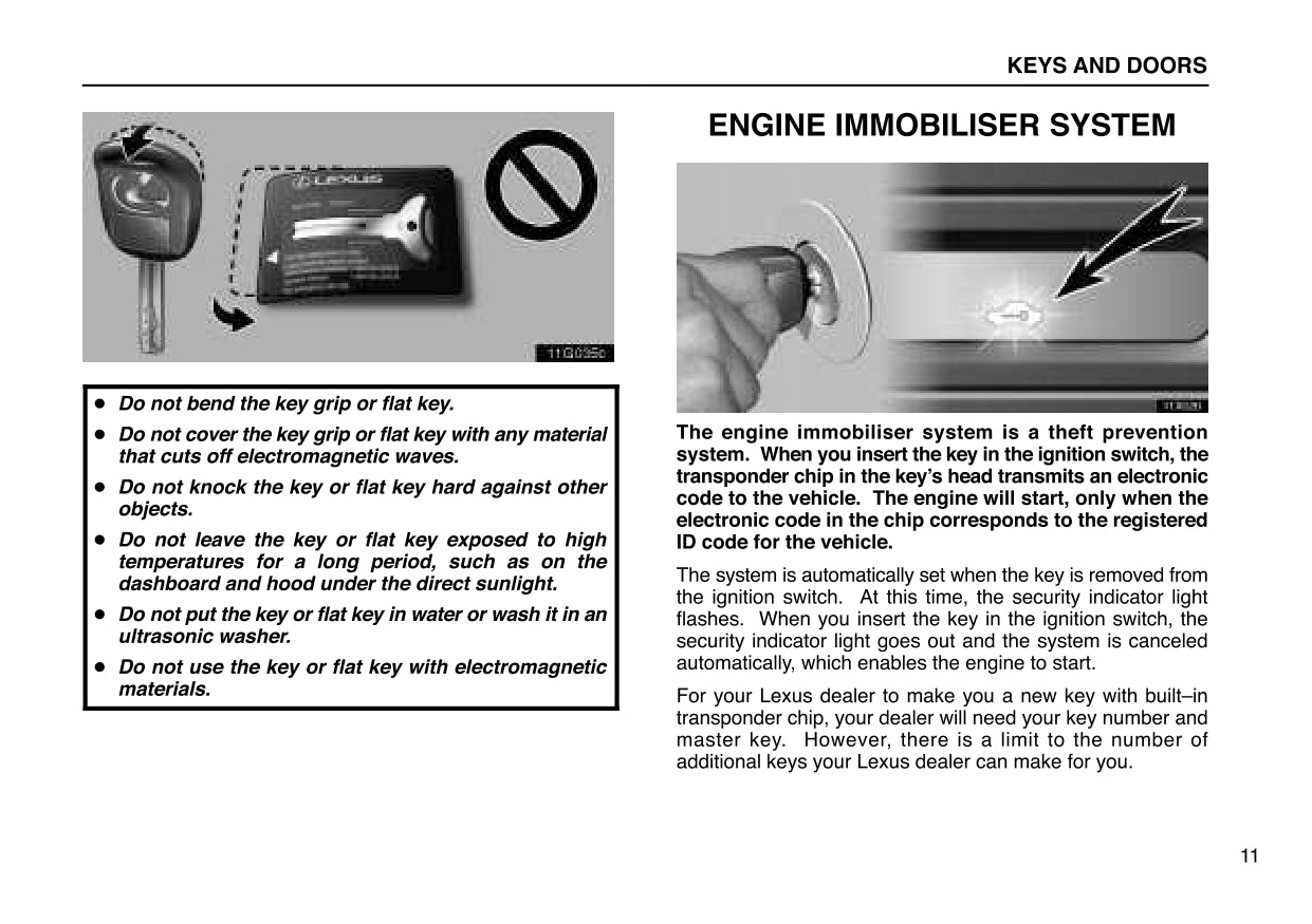 2001 Lexus LX 470 Owner's Manual | English