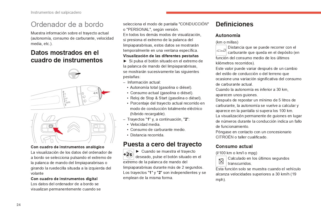 2022-2024 Citroën C5 Aircross Owner's Manual | Spanish