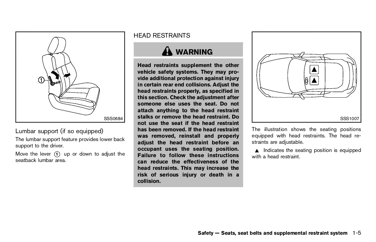 2012 Nissan 370Z Owner's Manual | English