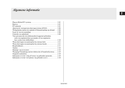 2018 Mitsubishi Outlander PHEV Owner's Manual | Dutch