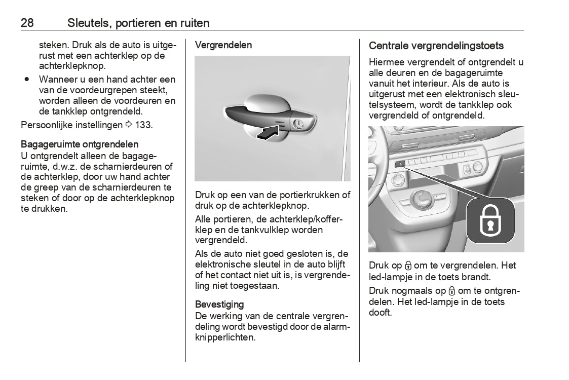 2022 Opel Vivaro Owner's Manual | Dutch