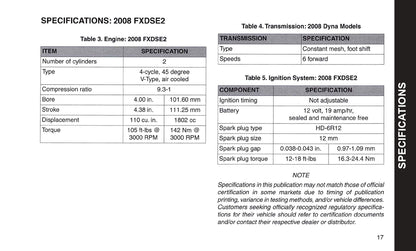 2008 Harley-Davidson FXDSE2 Gebruikershandleiding | Engels