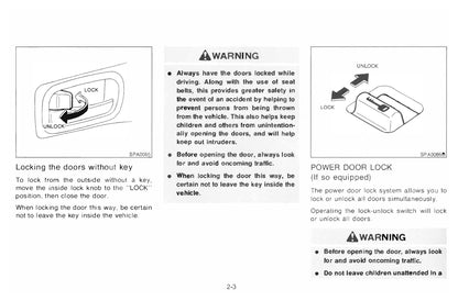 1996 Nissan 240SX Owner's Manual | English