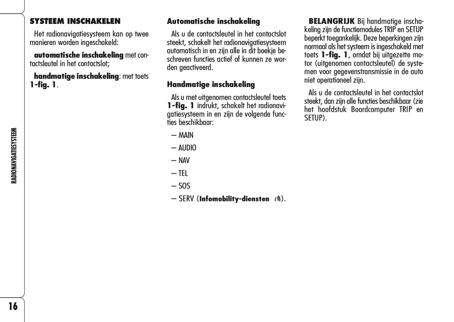 Alfa Romeo Spider Radionavigatiesysteem Handleiding 2009