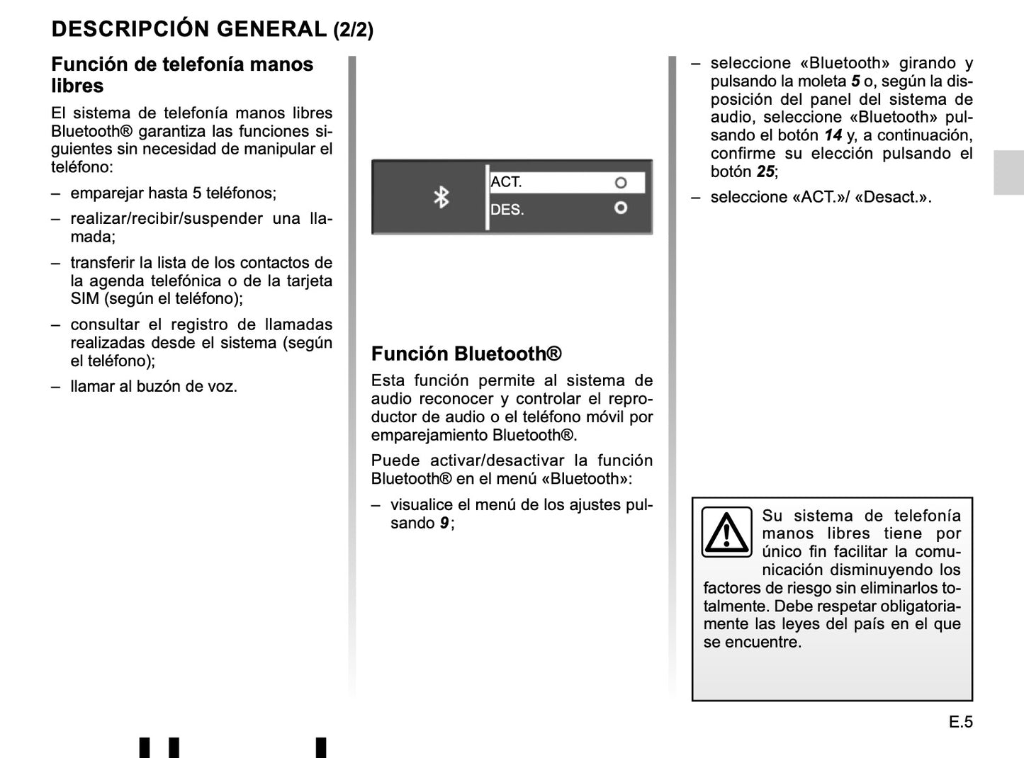 Renault Radio-Connect R&Go de Instrucciones 2019