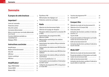 Seat Radio Alana - Alana MP3 Guide d'instructions