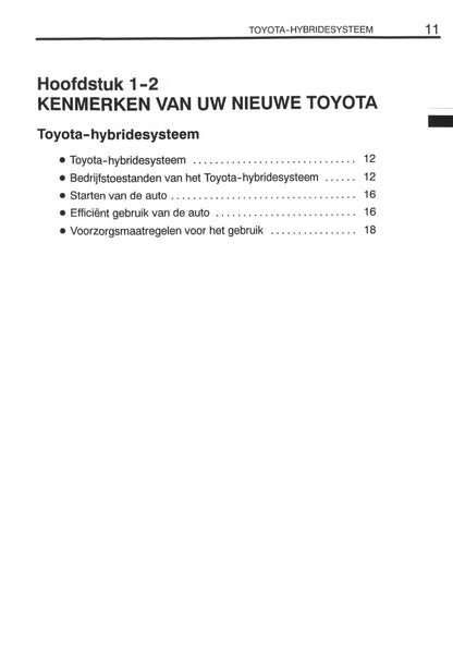 1997-2004 Toyota Prius Manuel du propriétaire | Néerlandais