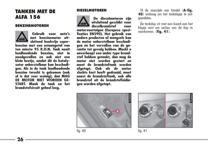 1997-2003 Alfa Romeo 156 Bedienungsanleitung | Niederländisch