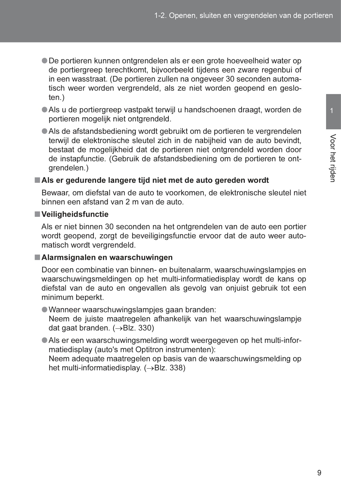 2007-2008 Toyota Auris Owner's Manual | Dutch