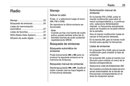 Opel Meriva Manual de infoentretenimiento 2014 - 2017